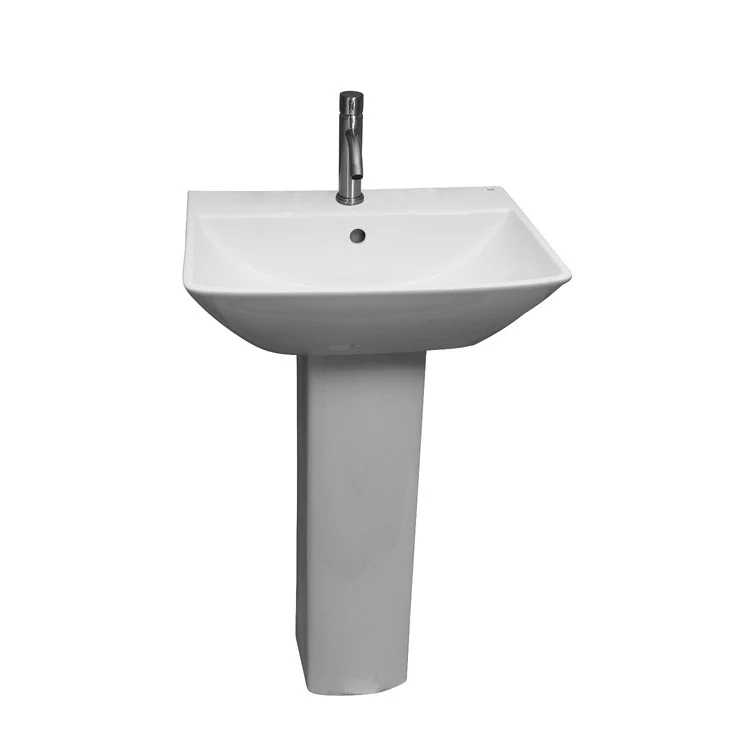 Pedestal Lavatory Summit 600 White Rectangular - Frankwebs