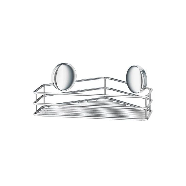 Shower Basket Corner Basket Polished Chrome Wall Mount 8 x 10 x 4 Inch - Frankwebs