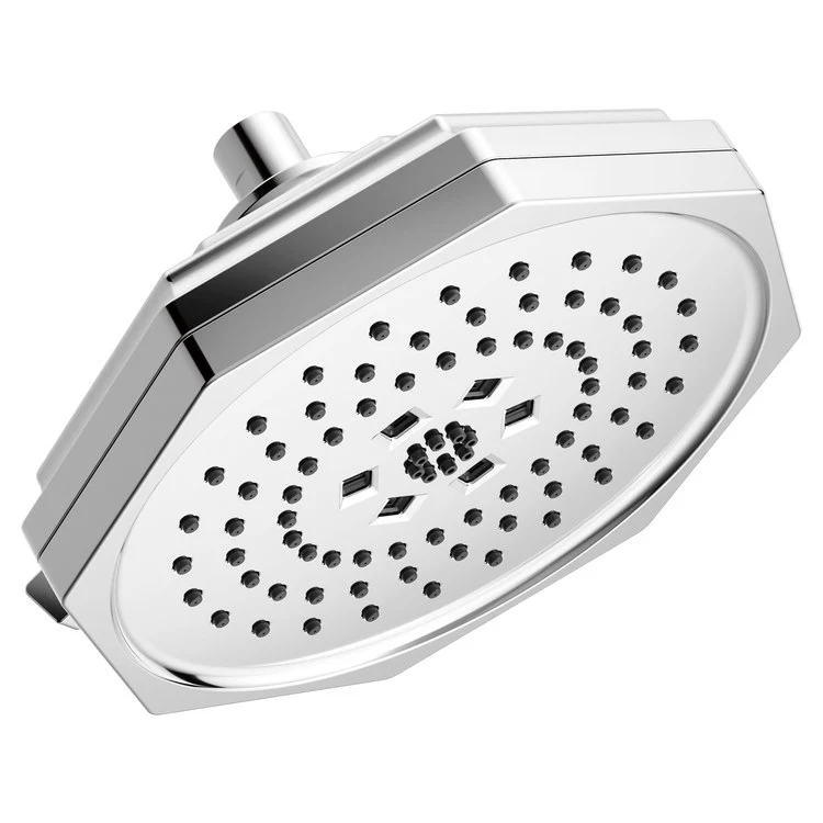 Showerhead Beauclere 4 Functions H2OKinetic Brilliance Black Onyx 8 Inch 1.75 Gallons per Minute Round Wall Mount - Frankwebs