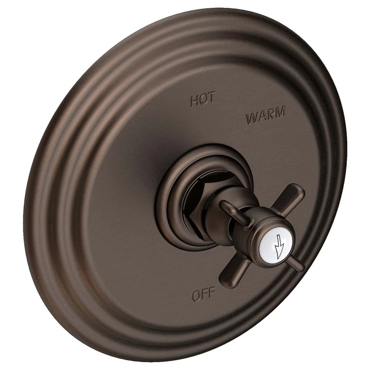 Pressure Balance Valve Trim Fairfield Round 1 Cross English Bronze ADA Depth 3-4/5 Inch - Frankwebs