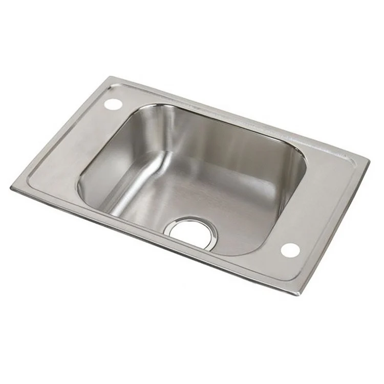 Classroom Sink Celebrity 25 x 17 Inch Single Bowl ADA Rectangular Brushed Satin Drop-In Minimum Cabinet Size 30 Inch 6-1/2 Inch 20 Gauge Bottom Only Pads - Frankwebs