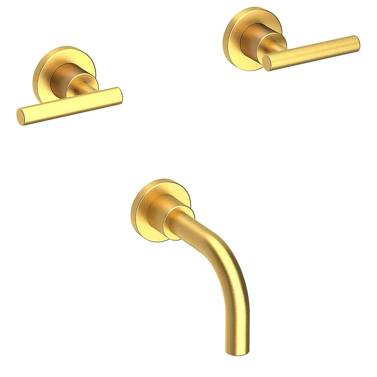 Tub Filler Trim East Linear Wall Mount 2 Lever Antique Nickel ADA 7-7/8 Inch Spread - Frankwebs