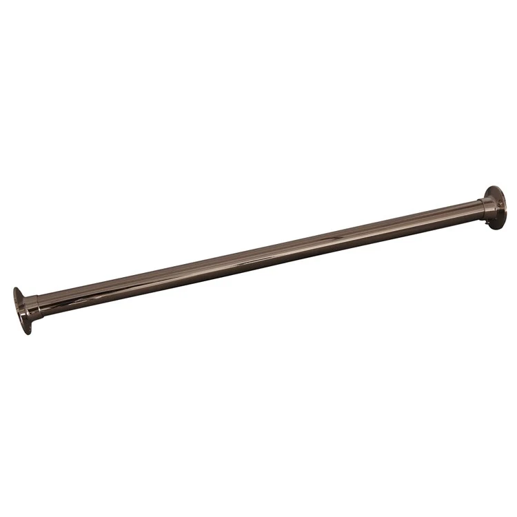 Shower Rod Straight with 310 Flanges Polished Nickel 60 Inch Brass - Frankwebs