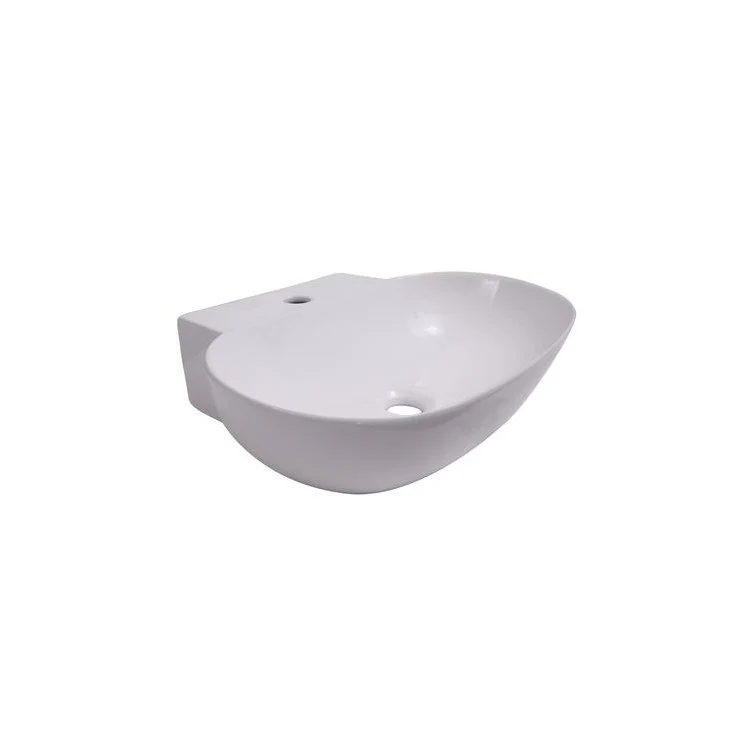 Lavatory Sink Leith Wall Hung 22 Inch 6 Inch Spread Oval White - Frankwebs