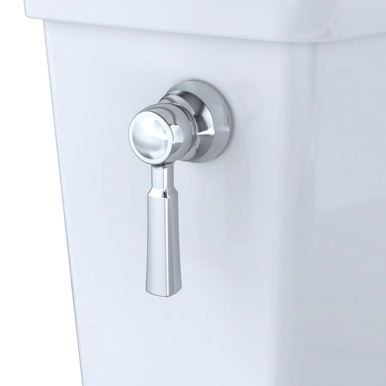 Toilet Promenade II 2 Pieces Close Coupled Universal Height Cotton Elongated ADA 31-1/4 Inch 1.28 Gallons per Flush Left Hand Chrome Less Seat - Frankwebs