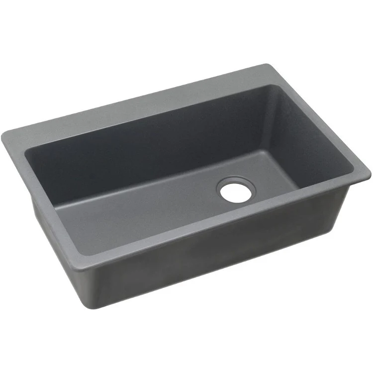 Kitchen Sink Quartz Classic 33 x 22 Inch Single Bowl Putty Drop-In Quartz 9-1/2 Inch - Frankwebs