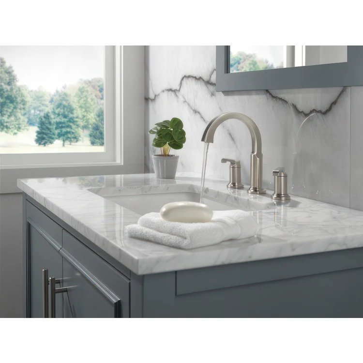 Tetra Two Handle Widespread Bathroom Sink Faucet with Lever Handles and Lumicoat - Frankwebs