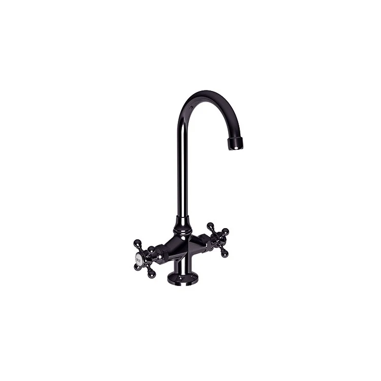 Bar Faucet Chesterfield 2 Cross ADA Flat Black Spout Height 10 Inch - Frankwebs