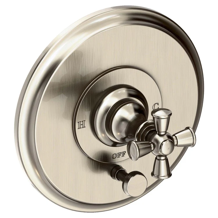 Sutton Pressure Balance Tub/Shower Valve Trim Only with Cross Handle - Satin Bronze PVD - Frankwebs