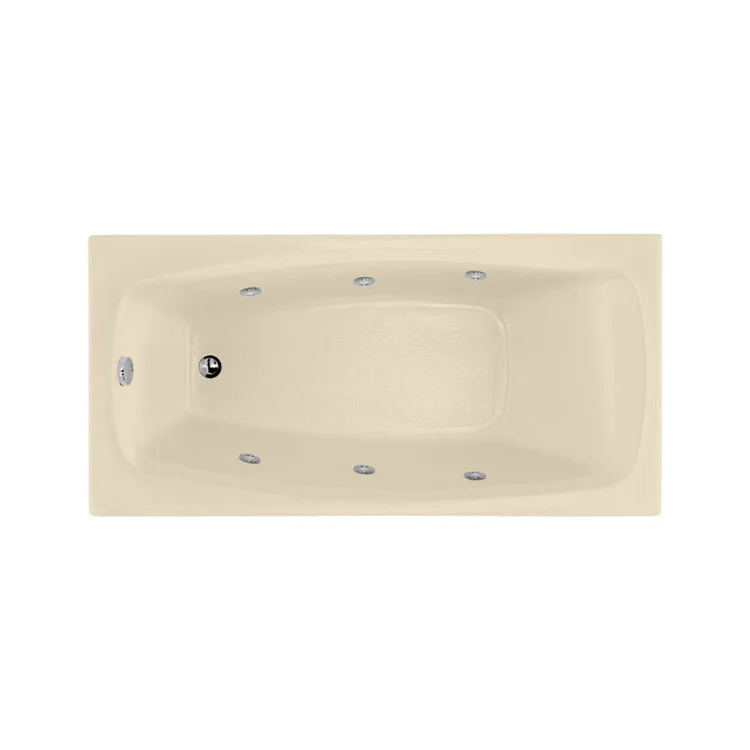 Combination Tub Designer Collection Solitude 60 x 30 x 20 Inch Drop-In End Drain Bone Rectangle - Frankwebs