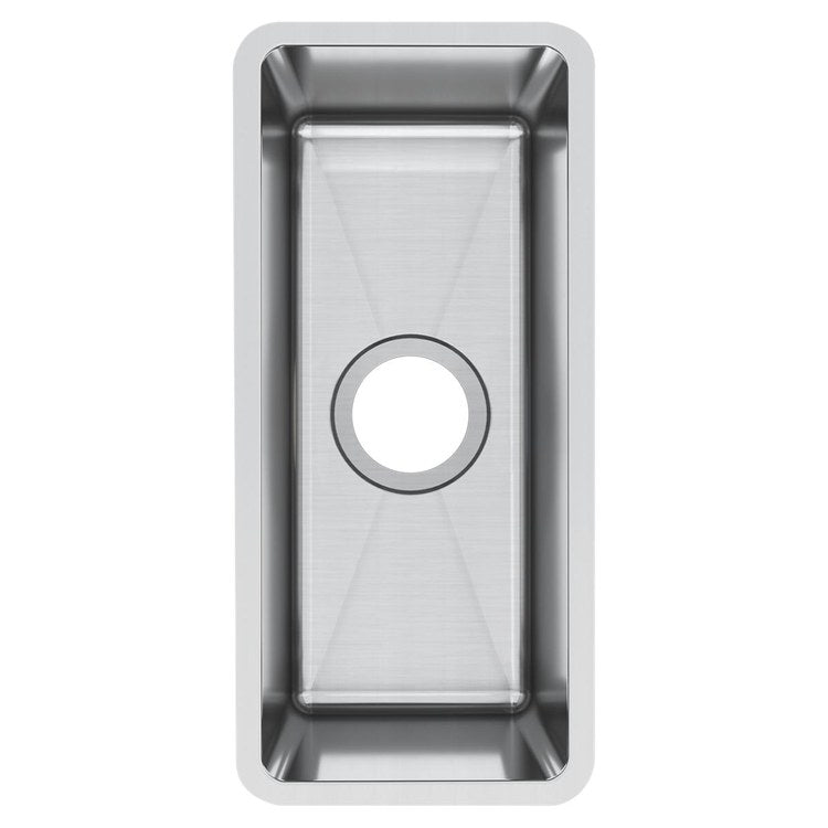 Kitchen Sink Crosstown 10 x 20.5 Inch Single Bowl ADA Polished Satin Undermount Rectangle Drain Location Center Depth 6 Inch Sound Guard - Frankwebs