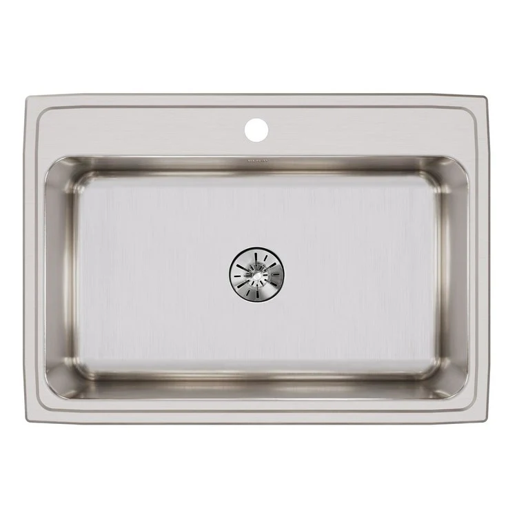 Kitchen Sink Lustertone Classic 31 x 22 Inch Single Bowl with Perfect Drain 1 Hole Lustrous Satin Drop-In 11-5/8 Inch - Frankwebs
