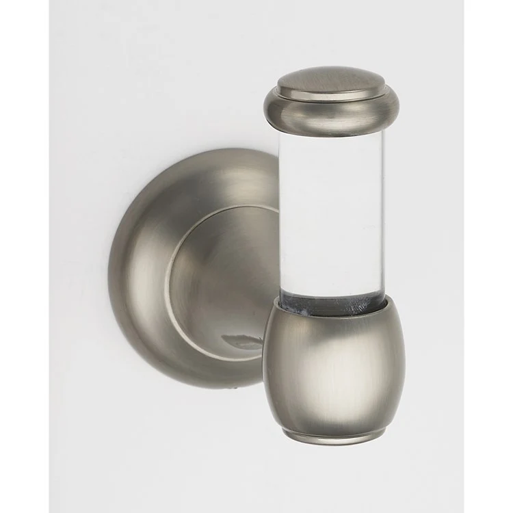 Robe Hook Royale Acrylic Bath Unlacquered Brass 2-5/8 Inch 3-1/8 Inch Wall Mount Brass - Frankwebs