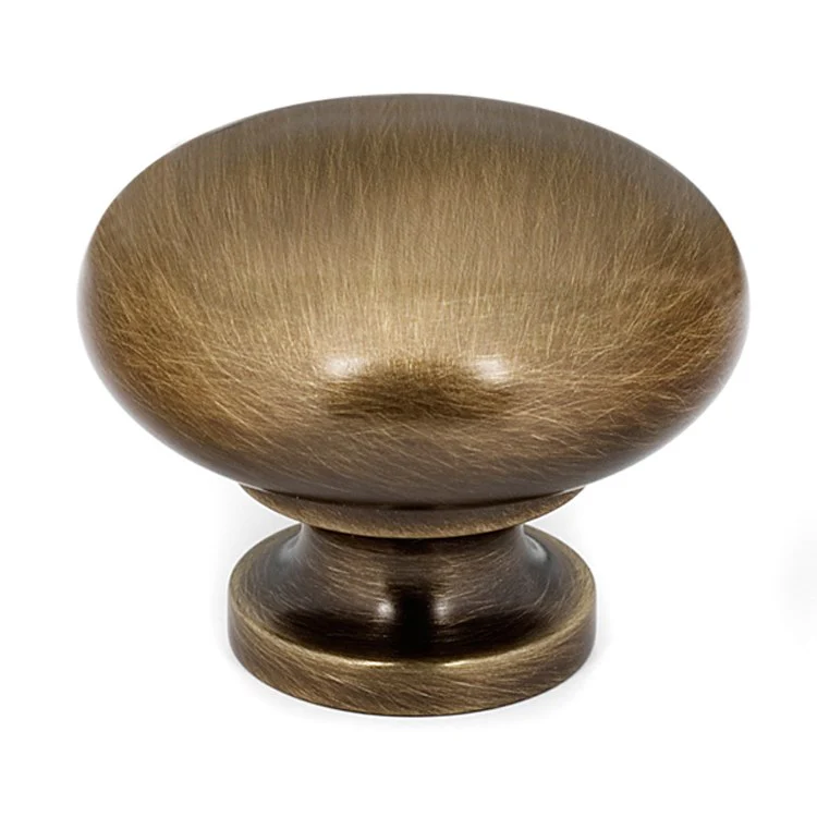 Knob VI Collection Round Chocolate Bronze Brass 1-1/4 Inch 1-1/4 Inch 7/8 Inch - Frankwebs