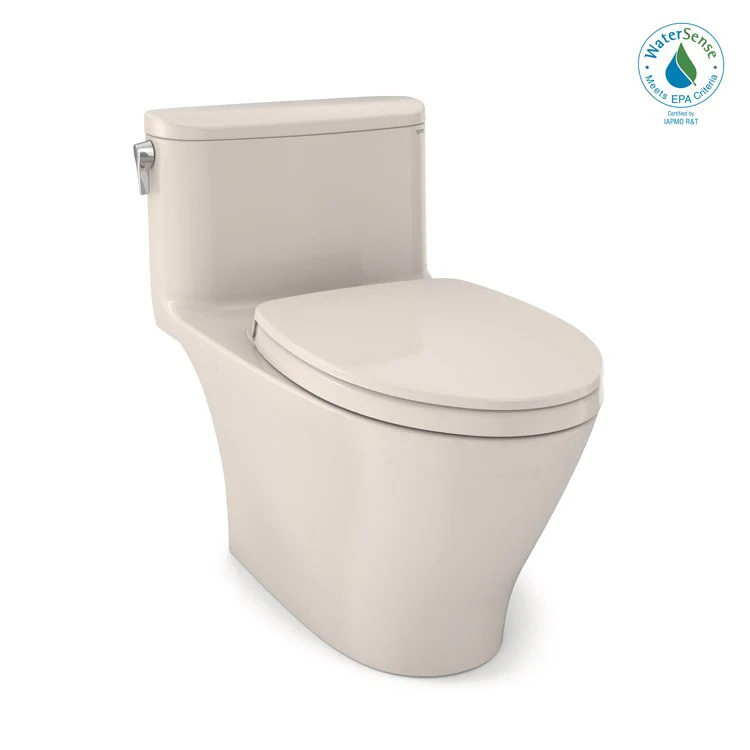 Toilet Nexus 1 Pieces Universal Height Washlet Ready Ultra High Efficiency Bone Elongated ADA 27 Inch 1.0 Gallons per Flush Left Hand Chrome Soft Close - Frankwebs