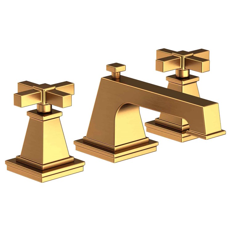 Lavatory Faucet Malvina Widespread 8 to 20 Inch Spread 2 Cross ADA Stainless Steel PVD 1.2 Gallons per Minute Brass Spout Height 2 Inch - Frankwebs