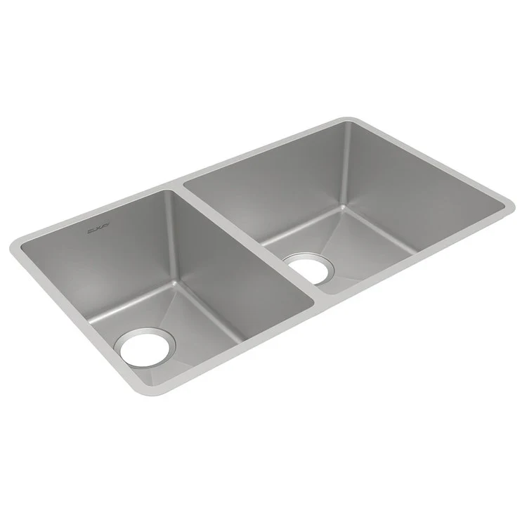 Kitchen Sink Crosstown 31.5 x 18.5 Inch Double Bowl 40/60 Polished Satin Undermount - Frankwebs