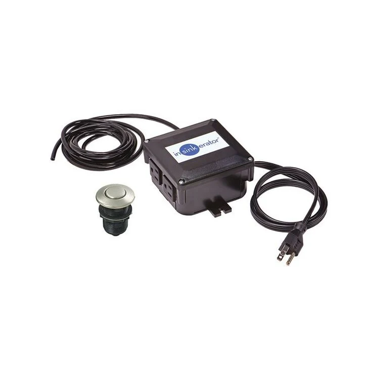 Sink Top Switch Dual Outlet Satin Nickel with Power Cord for InSinkErator Manufactured Disposers - Frankwebs