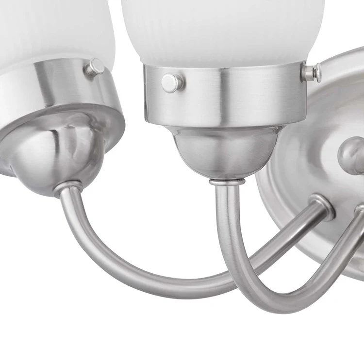 Fluted Glass Three-Light Bathroom Vanity Fixture - Frankwebs