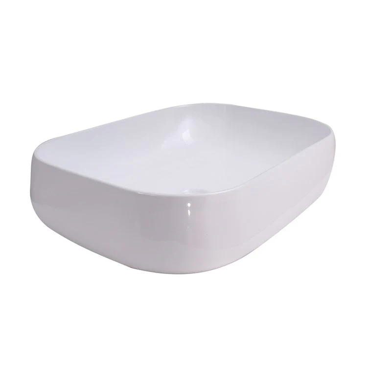 Vessel Celino 450 Above Counter Rectangle 17-3/4 Inch White Vitreous China - Frankwebs