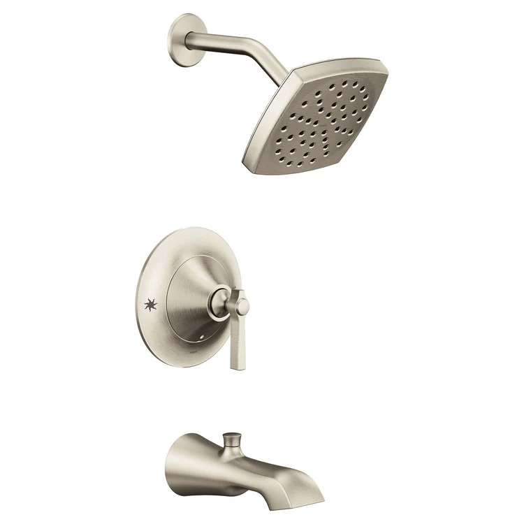 Tub and Shower Trim Flara Posi-Temp Eco-Performance 1 Lever Brushed Nickel ADA 1.75 Gallons per Minute - Frankwebs