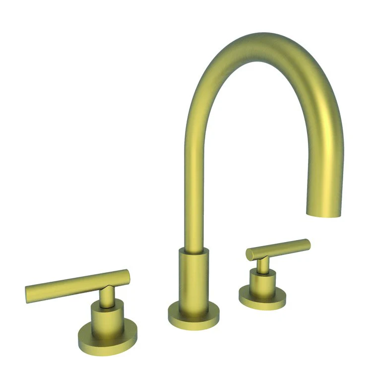 East Linear Two Handle Widespread Bathroom Faucet with Lever Handles with Drain - Satin Bronze PVD - Frankwebs