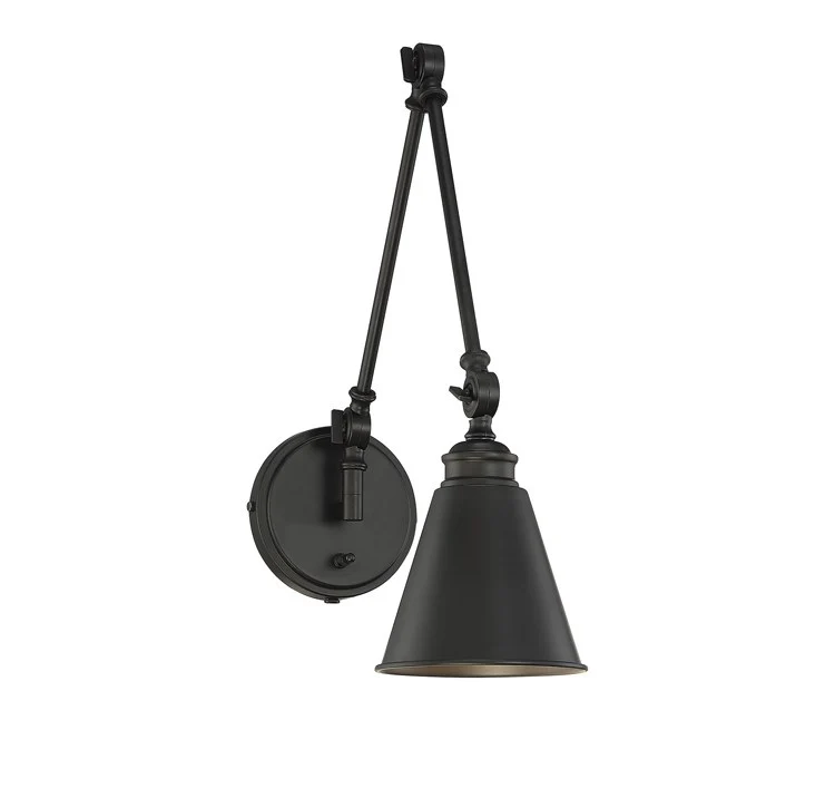 Morland Single-Light Adjustable Wall Sconce with Plug - Frankwebs