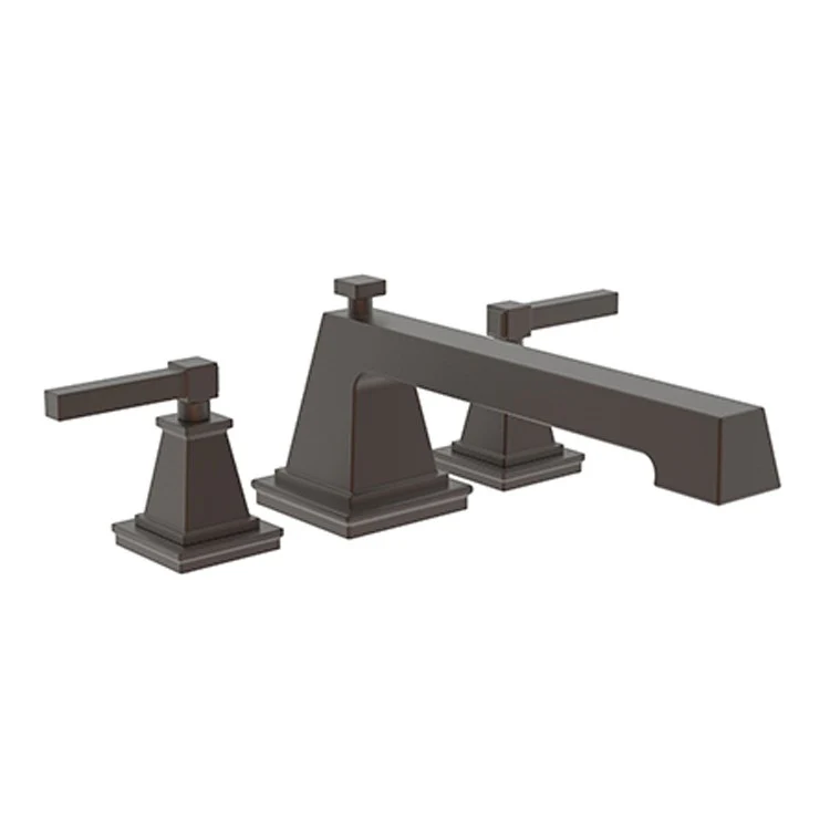 Roman Tub Trim Malvina Deck Mount 2 Lever Satin Gold PVD ADA 8 to 20 Inch Spread - Frankwebs