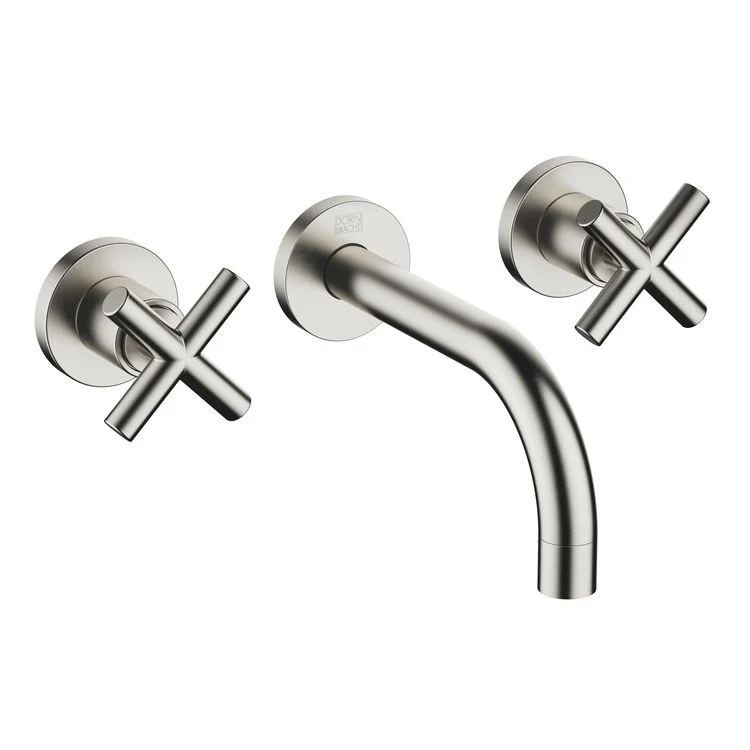 Lavatory Faucet TARA Wall Mount Mixer 2 Cross ADA WaterSense Chrome 1.2 Gallons per Minute Less Drain 3 Hole - Frankwebs