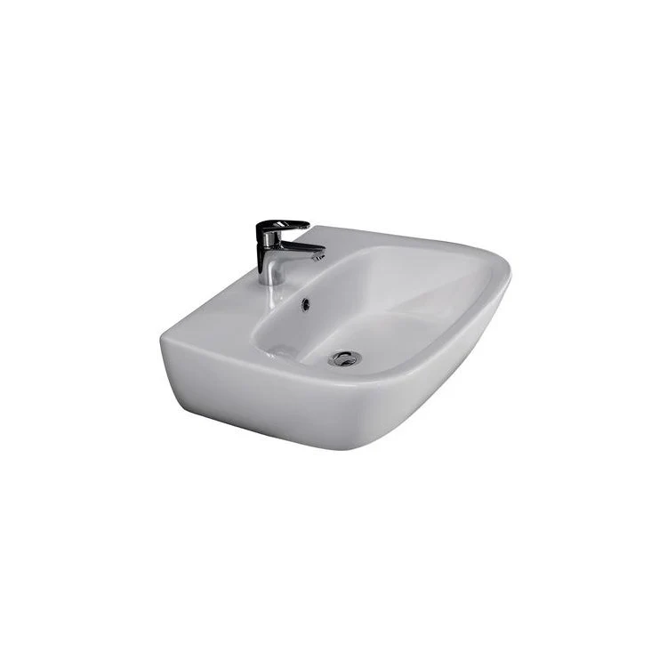 Lavatory Sink Elena 450 Wall Hung 17-3/4 Inch 8 Inch Spread White - Frankwebs