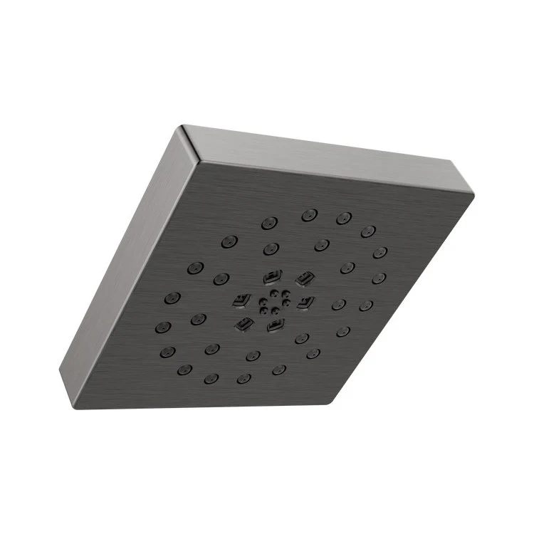 Showerhead Universal Showering Components 4 Function Square with H2Okinetic Technology Lumicoat Chrome 7-13/16 Inch 1.75 Gallons per Minute H2Okinetic PowerDrench Spray Massaging Spray H2Okinetic UltraSoak Spray and Pause - Frankwebs