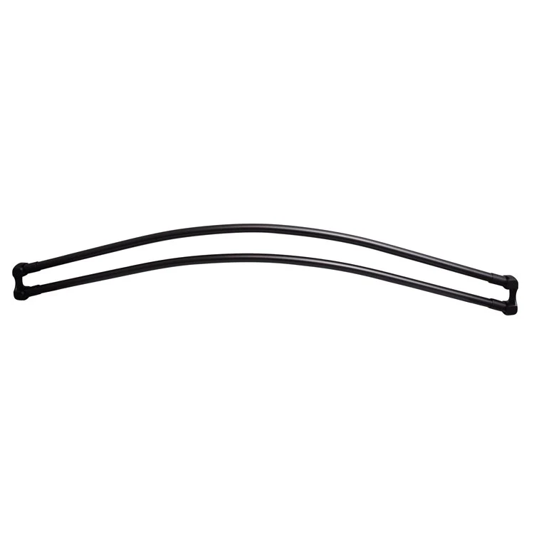 Shower Rod Double Curved Polished Chrome 72 Inch Aluminum - Frankwebs