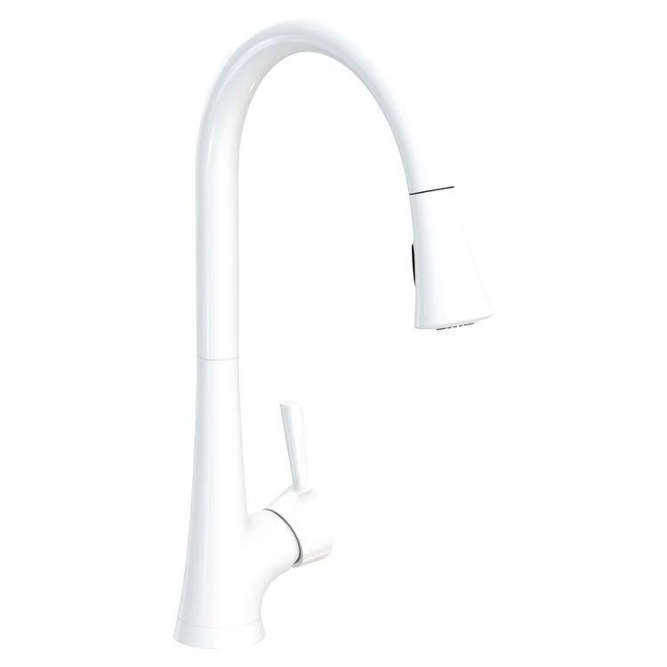 Kitchen Faucet Vespera 1 Lever ADA Matte White Pull Down Spout Height 10 Inch 1.8 Gallons per Minute - Frankwebs