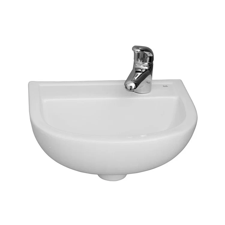 Lavatory Sink Compact 380 Wall Hung Right 15 Inch White - Frankwebs