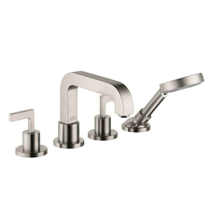 Citterio Two Handle 4-Hole Roman Tub Filler with Handshower - Frankwebs