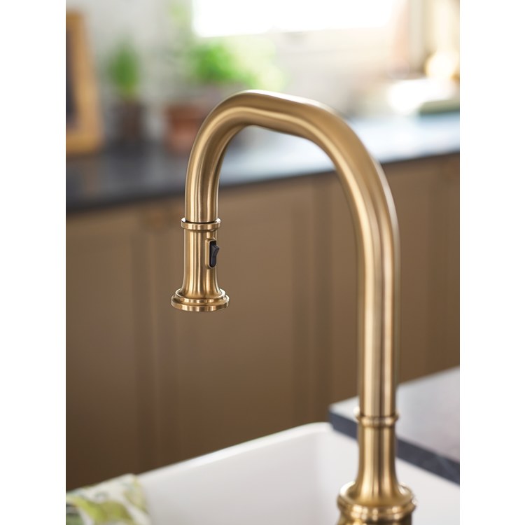 Kitchen Faucet Smyth 1 Lever ADA Bronzed Gold High Arc 1/3 Hole MotionSense Wave 1.5 Gallons per Minute - Frankwebs