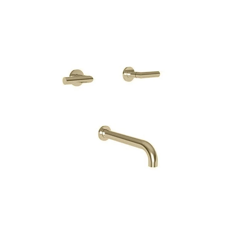 Tub Filler Trim Pavani Wall Mount 2 Lever Antique Nickel ADA 7-7/8 Inch Spread - Frankwebs