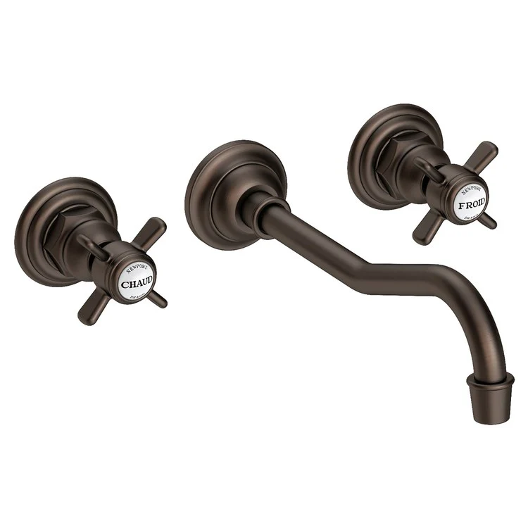 Fairfield Two Handle Wall-Mount Bathroom Faucet - Aged Brass - Frankwebs