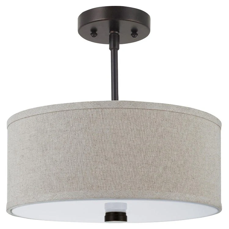 Dayna Two-Light Convertible Flush/Semi-Flush Mount Ceiling Fixture - Frankwebs