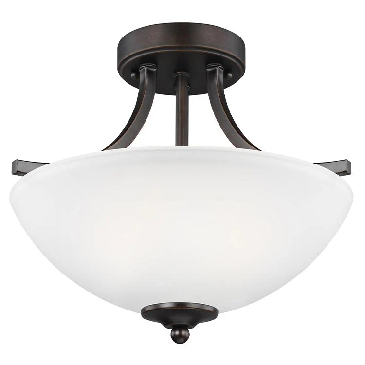 Geary Two-Light LED Small Convertible Semi-Flush Mount Ceiling Fixture/Pendant - Frankwebs
