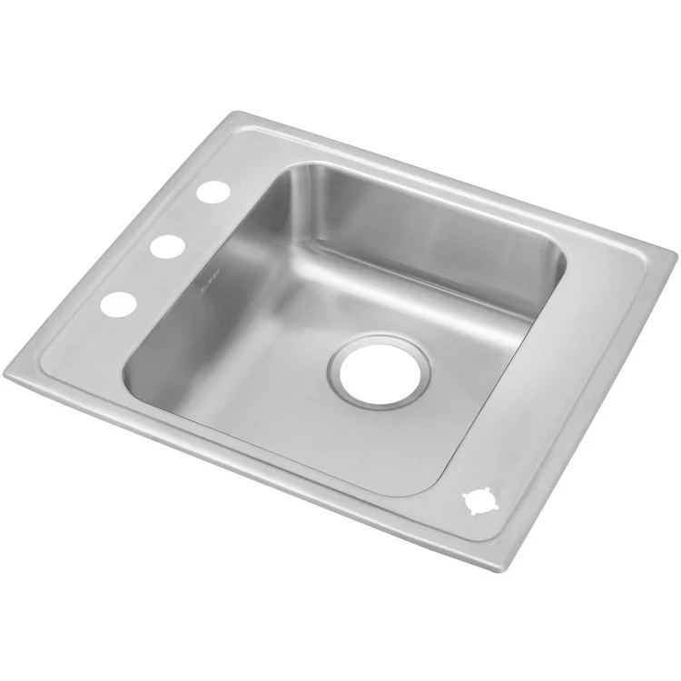 Classroom Sink Lustertone 25 x 22 Inch Single Bowl ADA Lustrous Satin Drop-In Minimum Cabinet Size 30 Inch 6 Inch 18 Gauge Bottom Only Pads 64090012 Mounting Hardware Included for Countertops Up to 3/4IN - Frankwebs