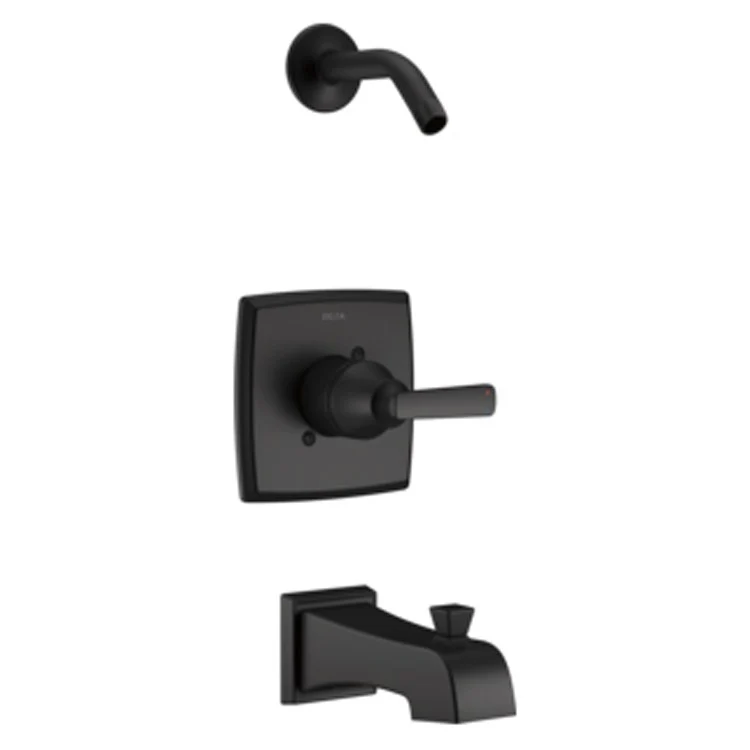 Tub and Shower Trim Ashlyn Monitor 14 1 Lever Matte Black ADA 1.75 Gallons per Minute Less Showerhead - Frankwebs
