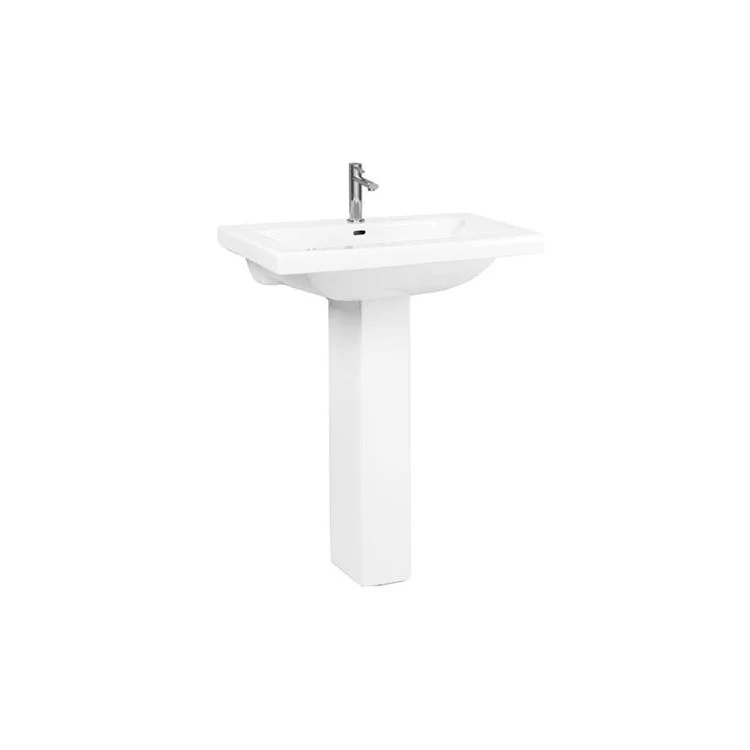 Pedestal Top Mistral 510 20 Inch White 8 Inch Spread Vitreous China Rectangle - Frankwebs