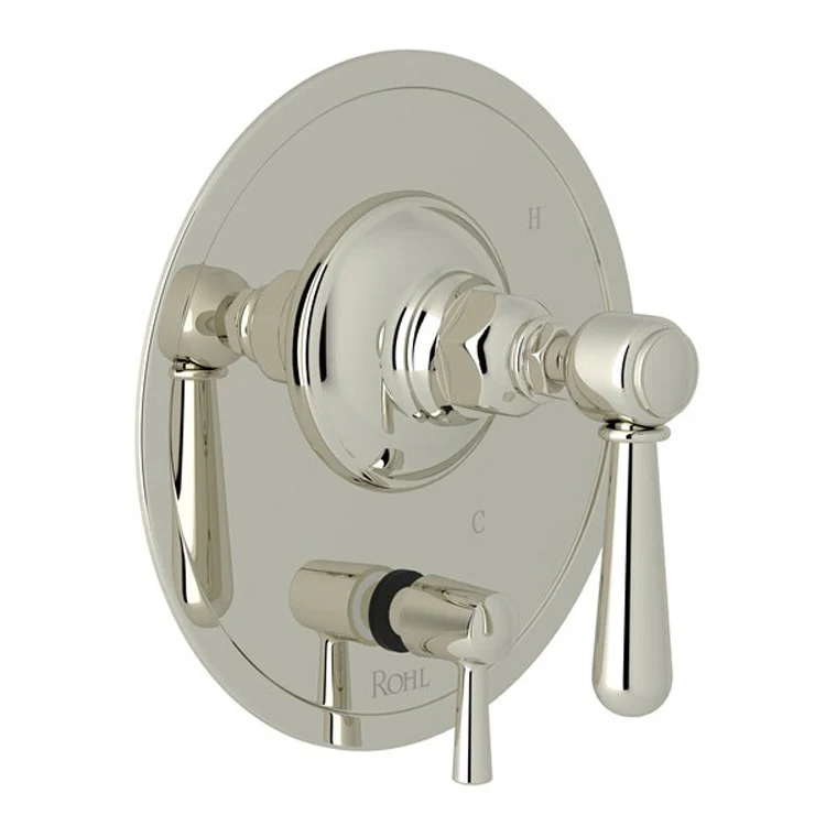 Pressure Balance Valve Trim Verona with Diverter 1 Metal Lever Polished Nickel 5.5 Gallons per Minute - Frankwebs