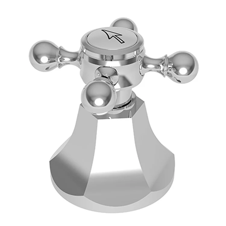 Diverter Handle Metropole Brass Flow Control Cross with Arrow Insert Satin Gold PVD Round Escutcheon - Frankwebs