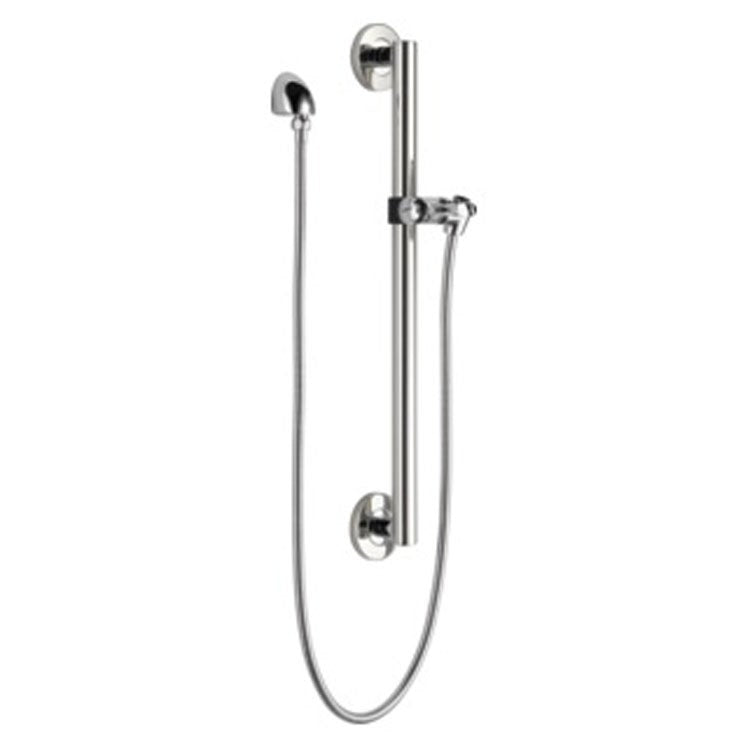 Slide Bar with Round Wall Elbow & Adjustable Handshower Mount & Hose 24 Inch Venetian Bronze Brass/Metal Wall Mount - Frankwebs