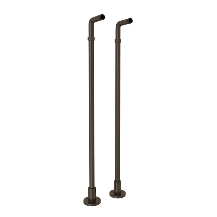 Floor Pillar Legs Unions Set of Two Polished Nickel 3-15/32 x 34-7/8 Inch 1/2IN Female NPT Brass for Exposed Tub Fillers - Frankwebs