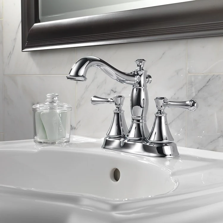 Cassidy Two Handle Centerset Bathroom Faucet with Drain - Frankwebs