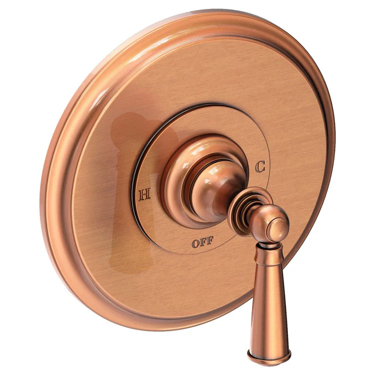 Pressure Balance Valve Trim Sutton Round 1 Lever Satin Brass PVD ADA Depth 4 Inch - Frankwebs