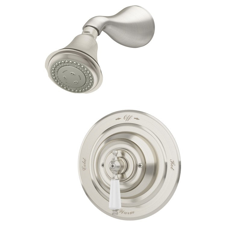 Shower Trim Carrington Round 1 Lever Polished Chrome ADA 1.5 Gallons per Minute 3 Function Round Showerhead - Frankwebs